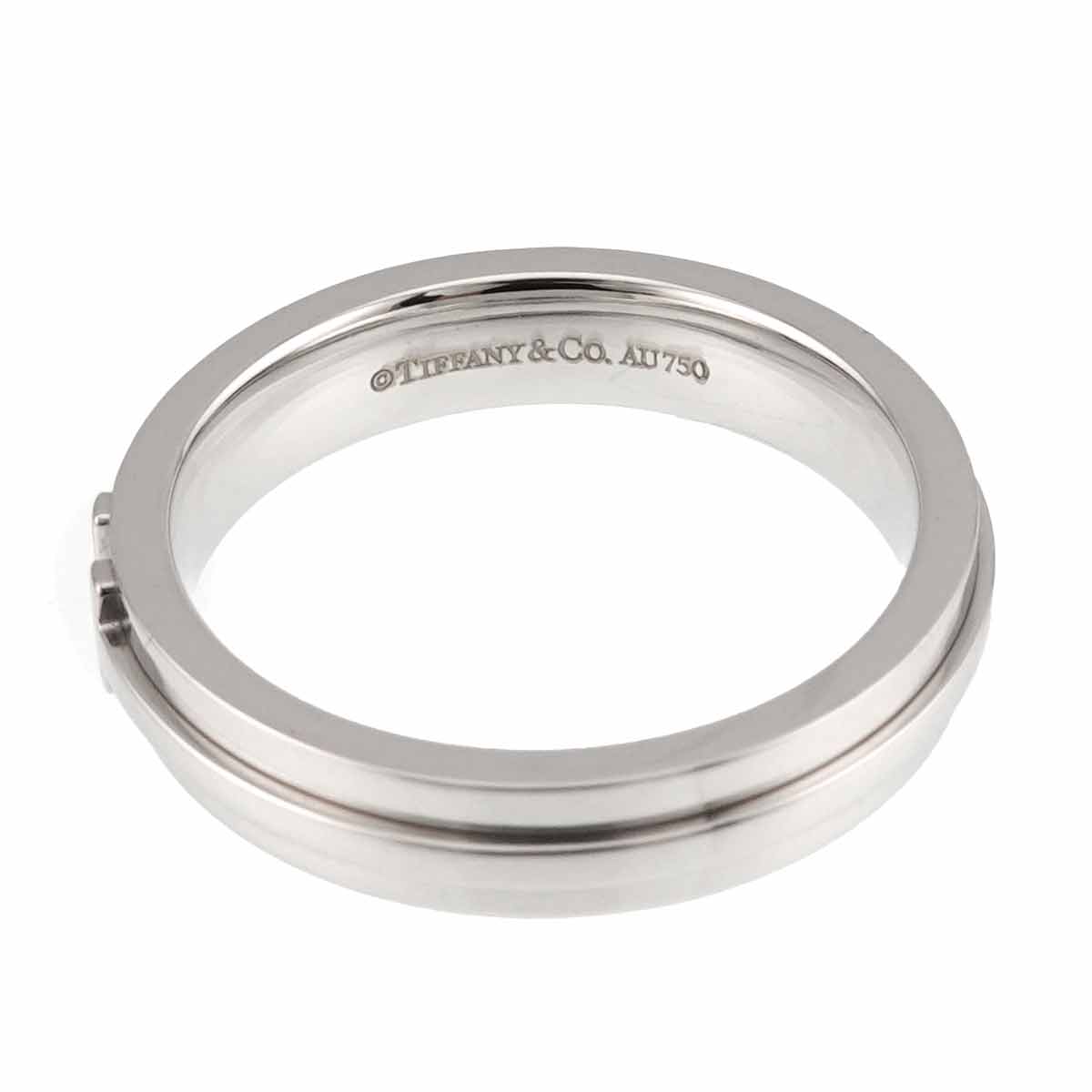 T Two Narrow Ring 18K White Gold 750 7.5(US)