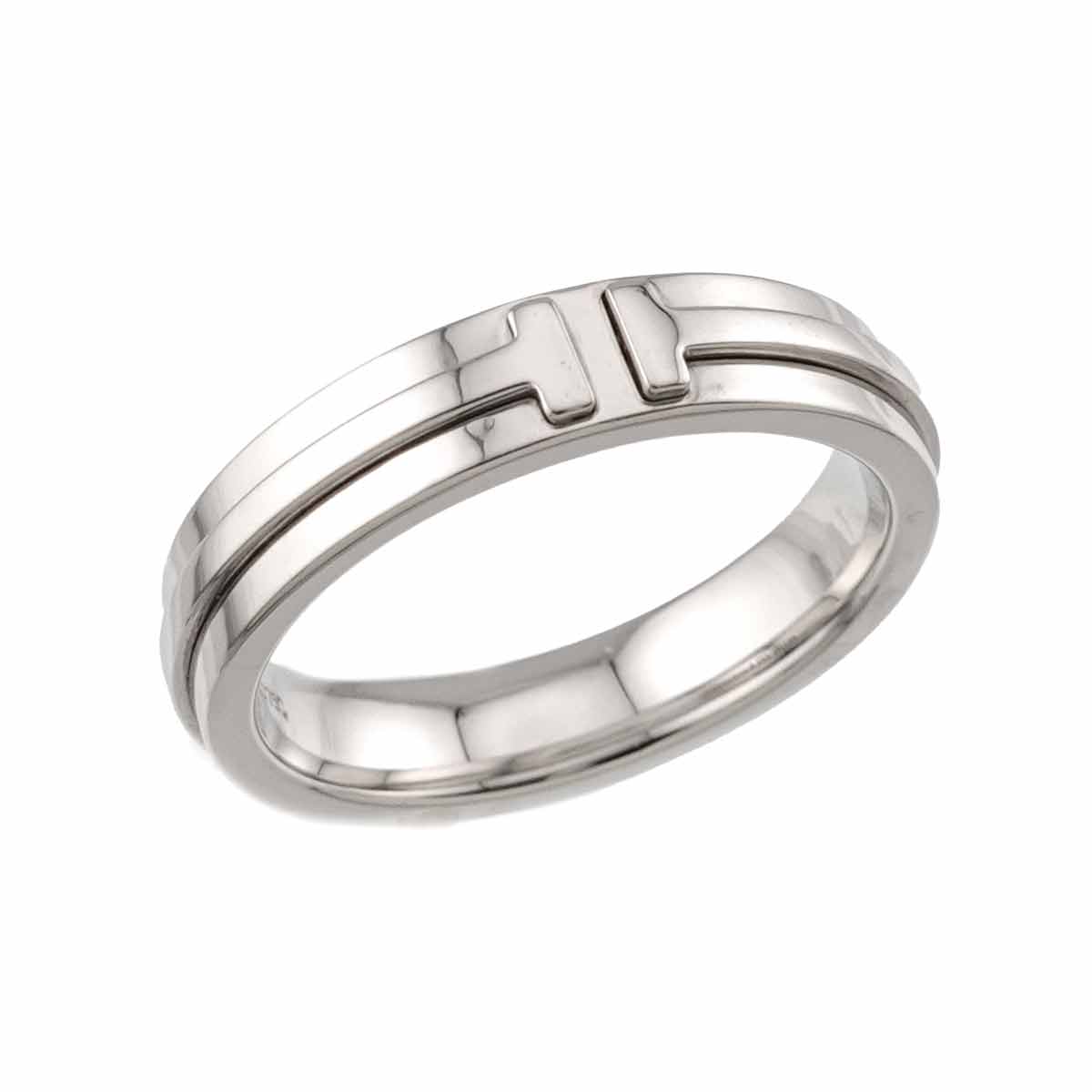 T Two Narrow Ring 18K White Gold 750 7.5(US)