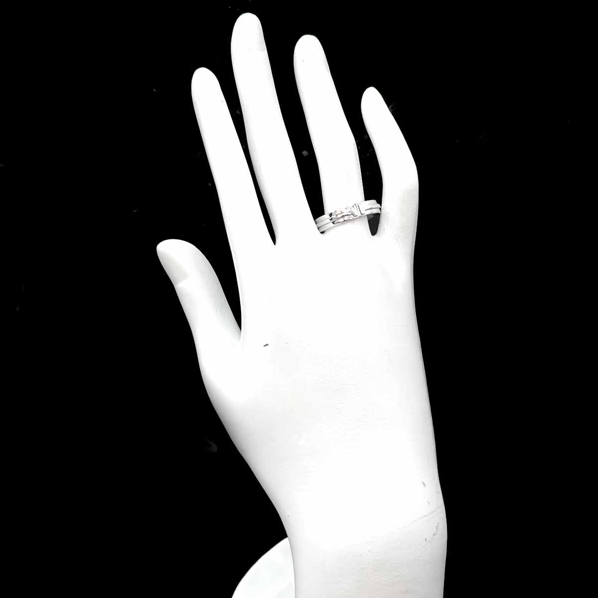 T Two Narrow Ring 18K White Gold 750 7.5(US)