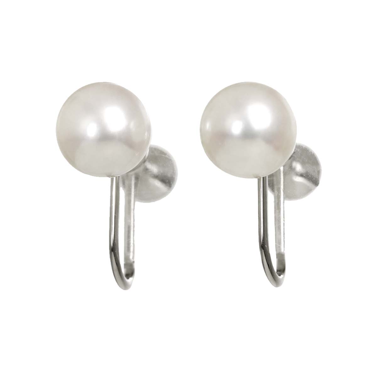 Akoya Pearl 7.0mm Earrings 18K WG 750