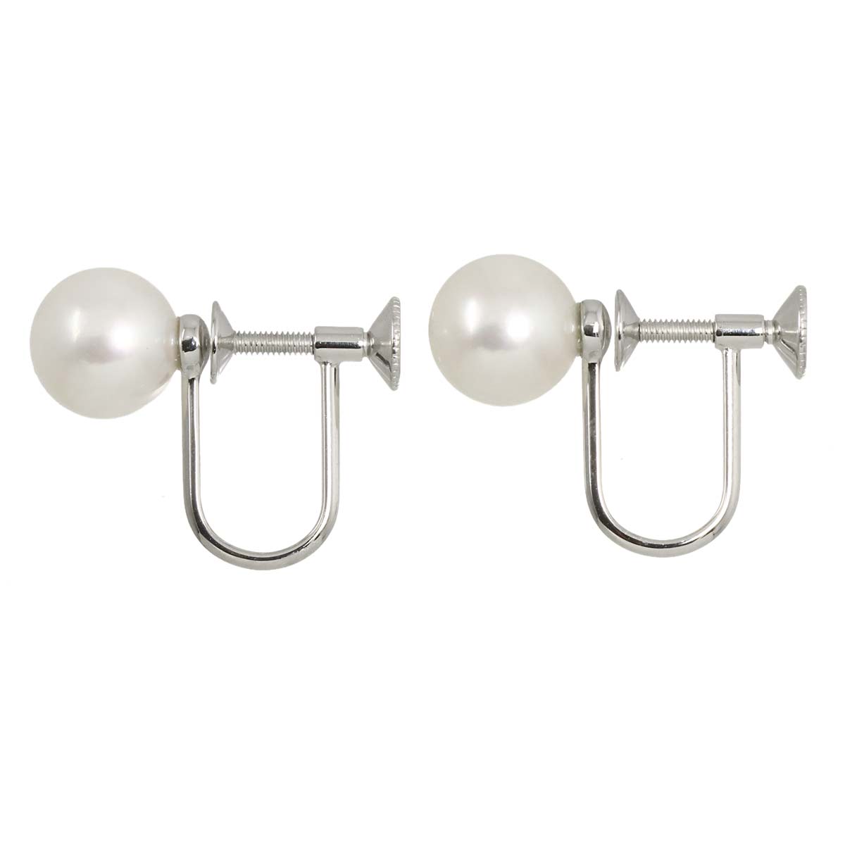Akoya Pearl 7.0mm Earrings 18K WG 750