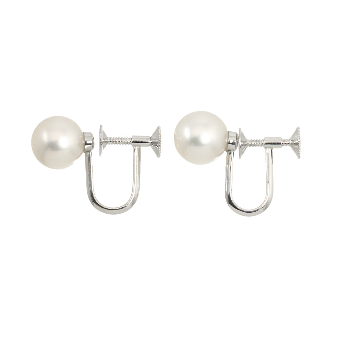 Akoya Pearl 7.0mm Earrings 18K WG 750