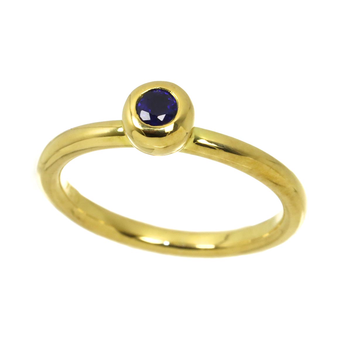 Sapphire Ring 18K Yellow Gold 750 Size4.5(US)