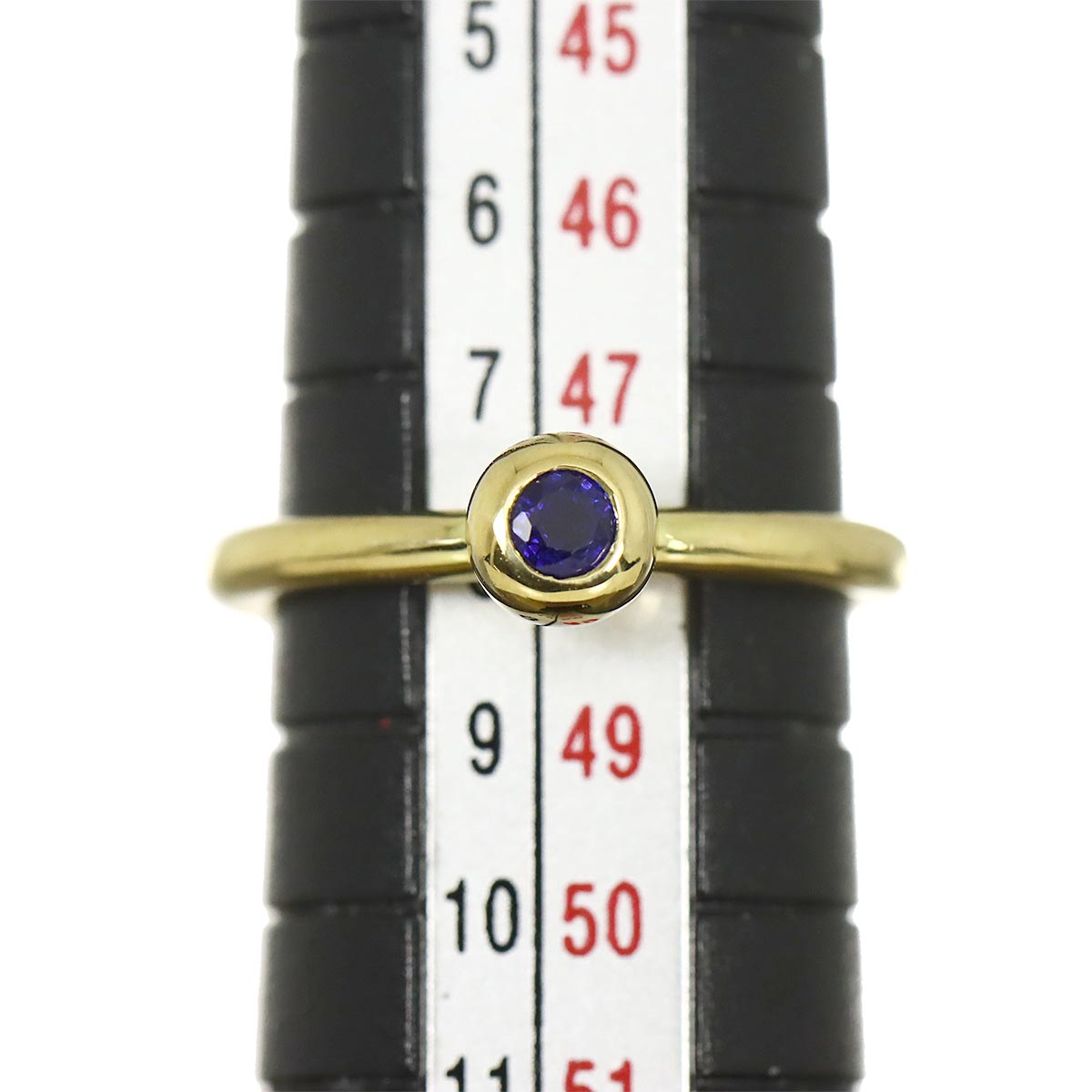Sapphire Ring 18K Yellow Gold 750 Size4.5(US)