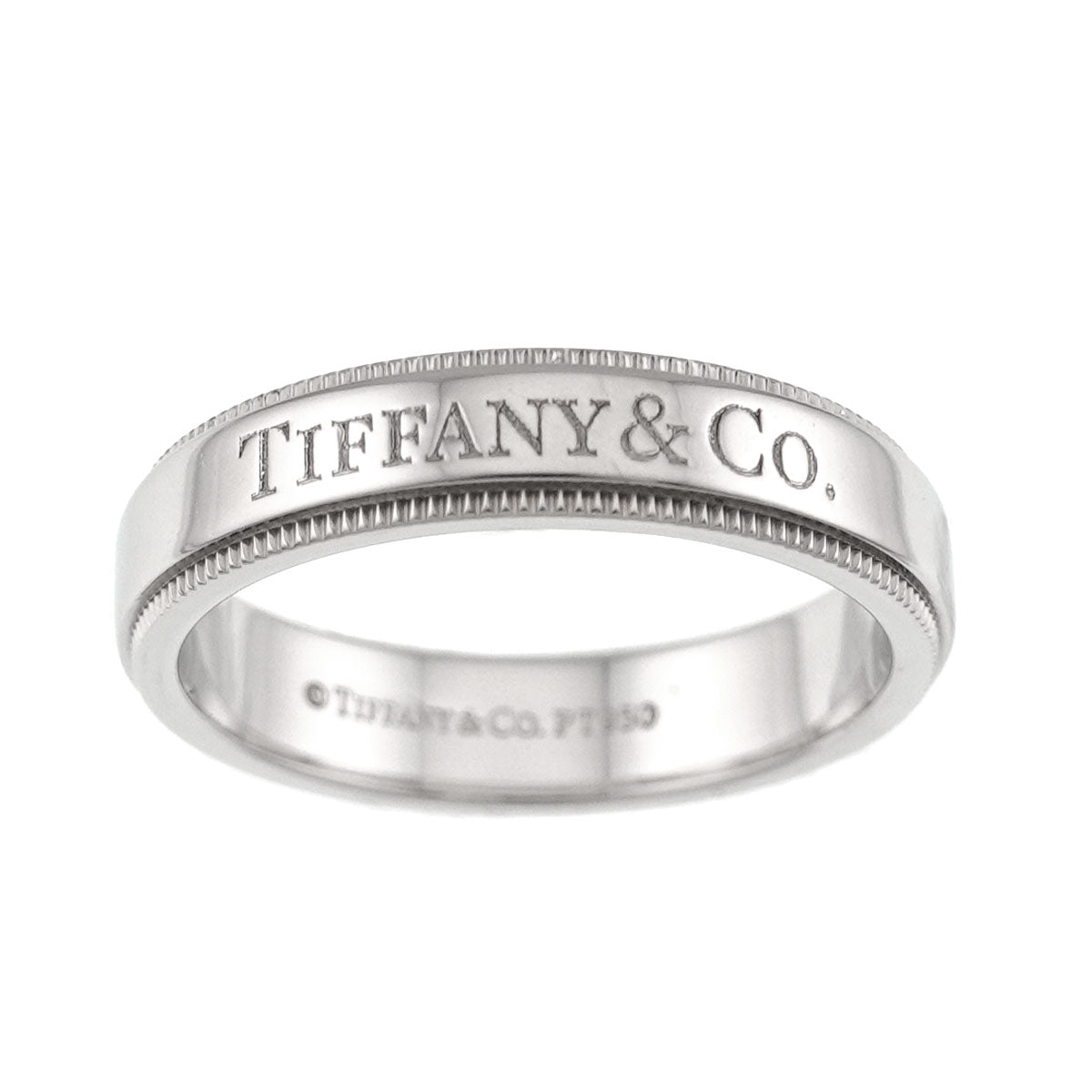 Double Milgrain Ring Platinum Size5.25(US)