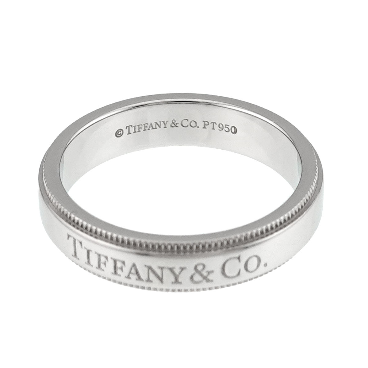 Double Milgrain Ring Platinum Size5.25(US)