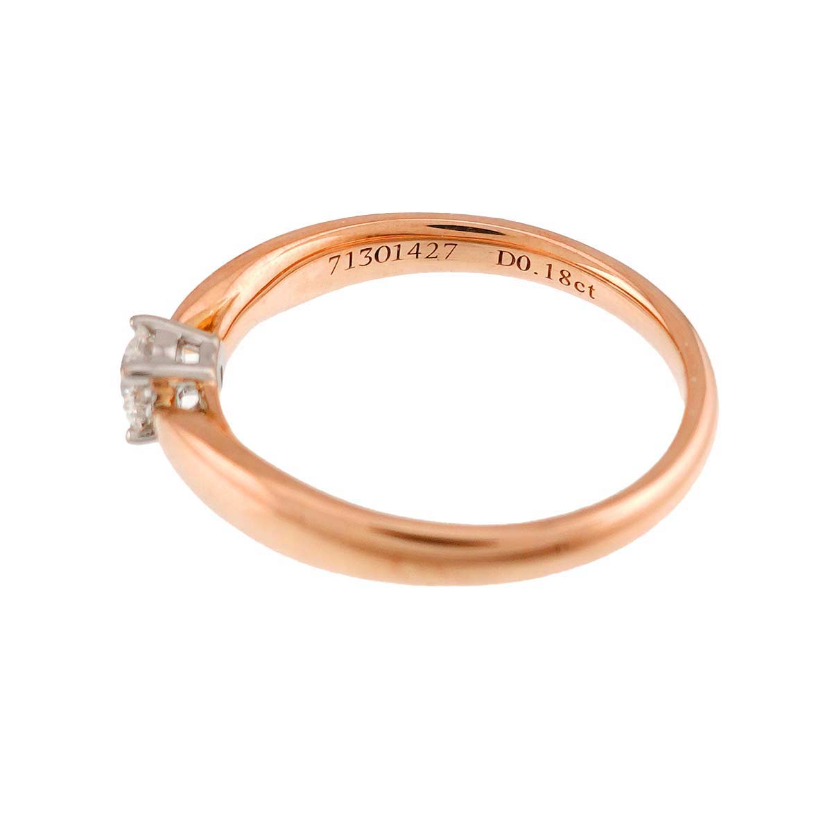 Harmony Diamond 0.18ct Ring Pt 18K PG 750 Size5-5.25(US)