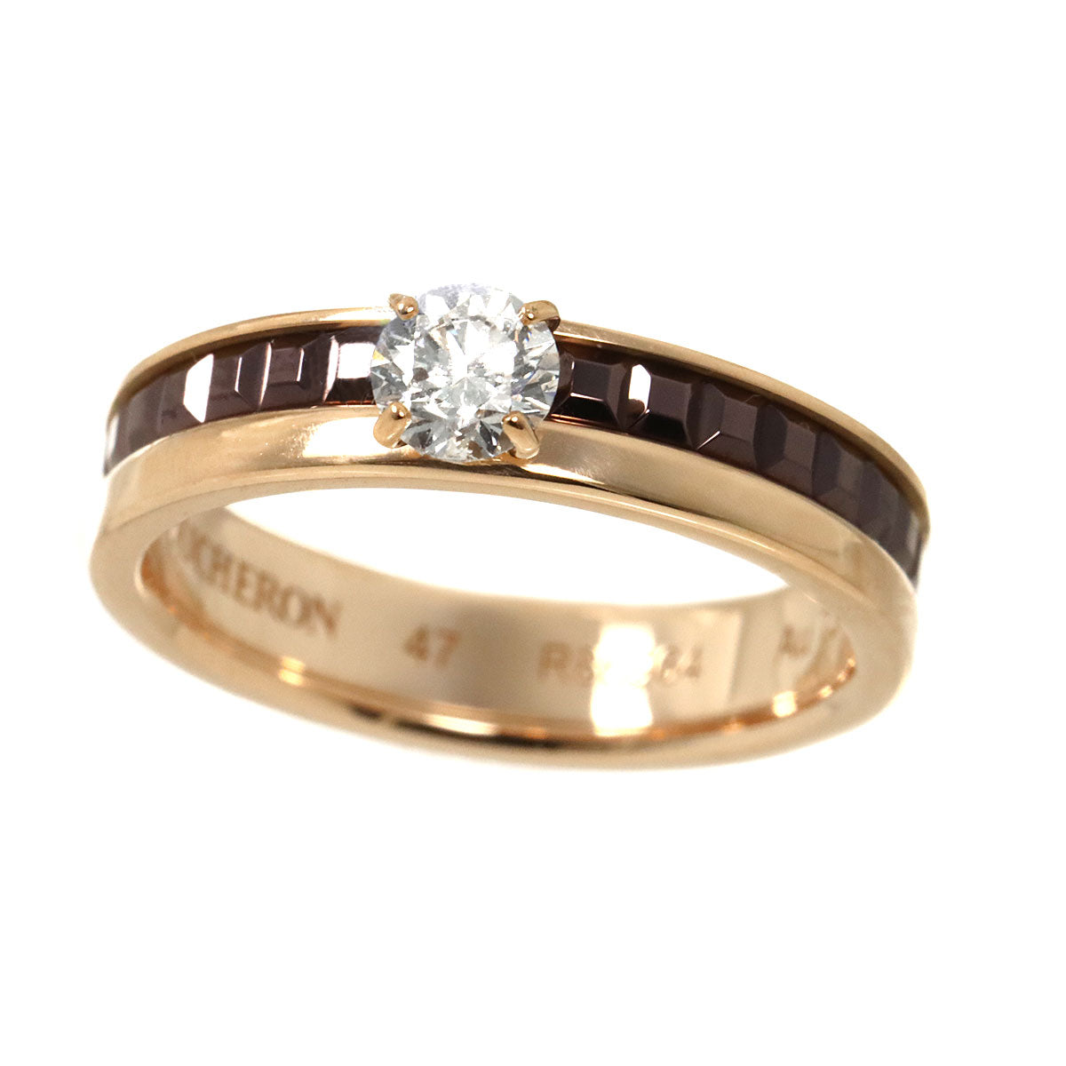 Quatre Diamond 0.23ct F/VS1/3EX Ring 18K PG PVC Size47 4(US)