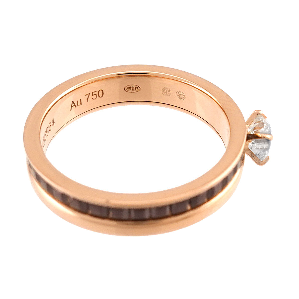 Quatre Diamond 0.23ct F/VS1/3EX Ring 18K PG PVC Size47 4(US)