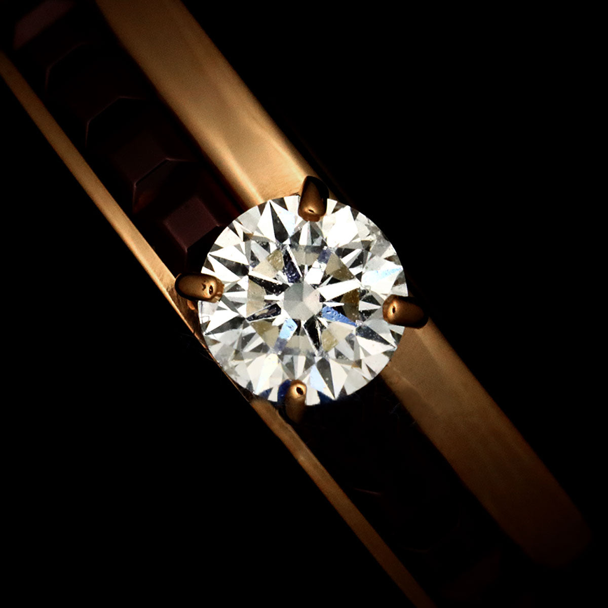 Quatre Diamond 0.23ct F/VS1/3EX Ring 18K PG PVC Size47 4(US)