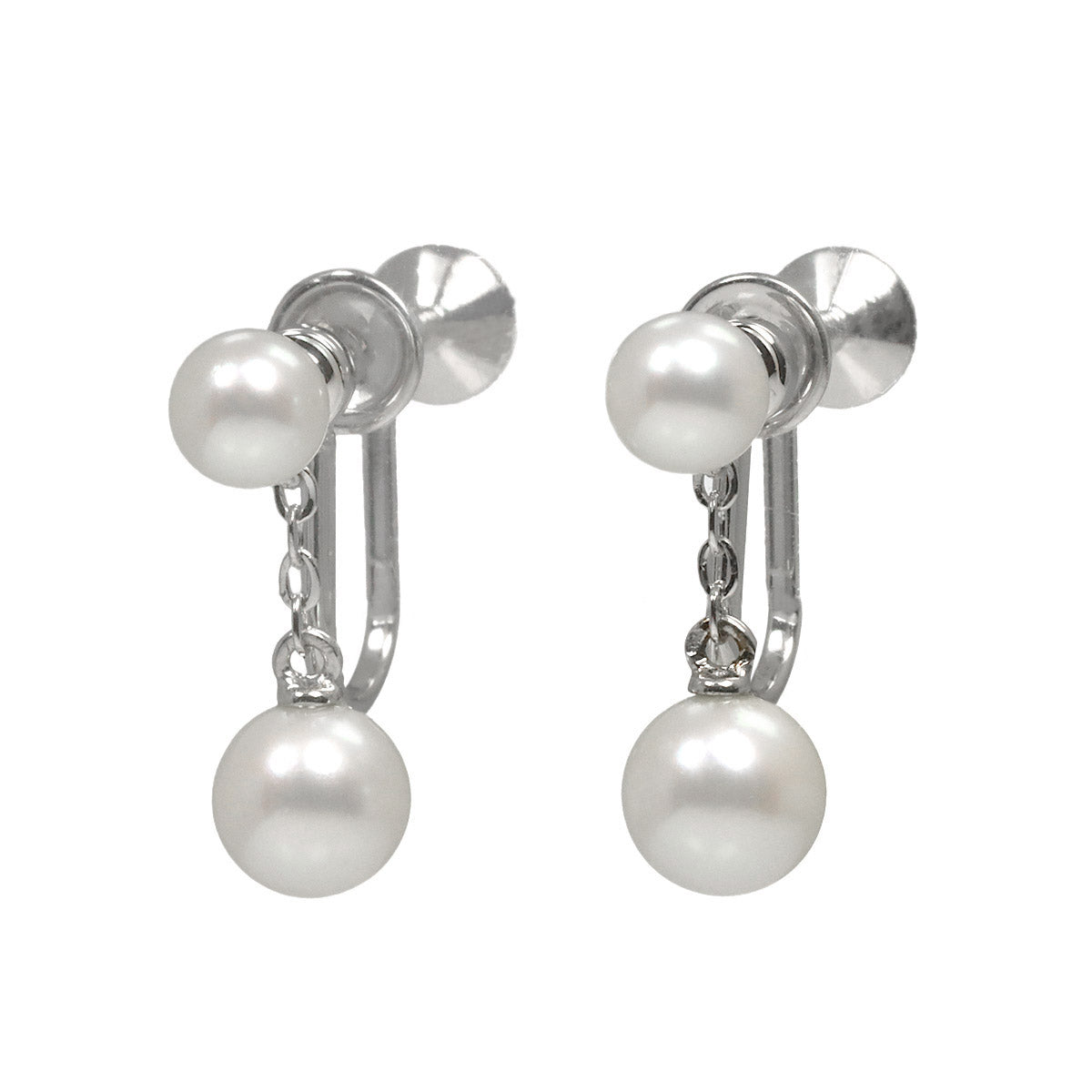 Akoya Pearl 5.9-4.6mm Earrings SV Silver