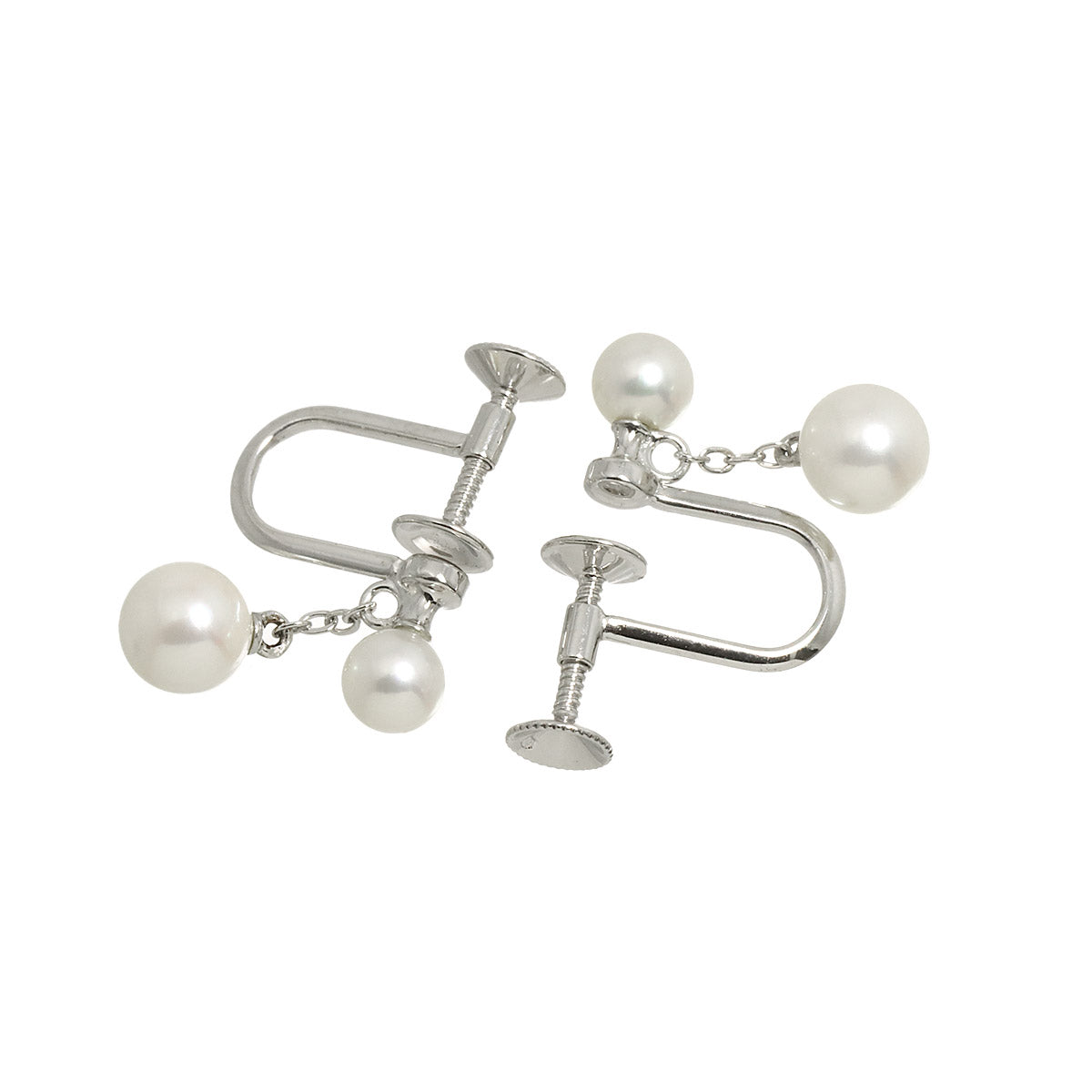 Akoya Pearl 5.9-4.6mm Earrings SV Silver