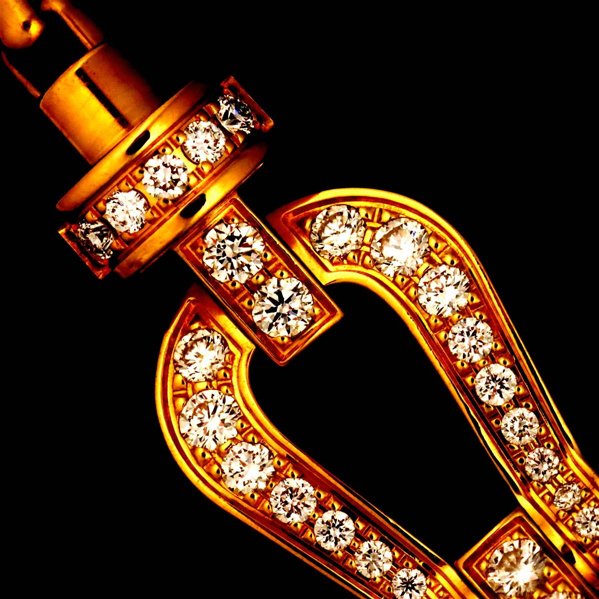 Force 10 MM Diamond Bracelet 18K Yellow Gold 750