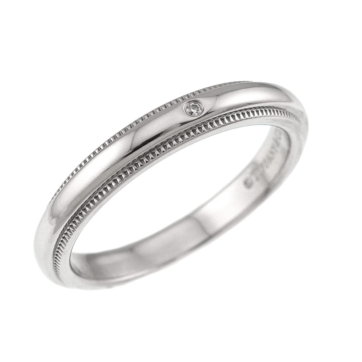 Milgrain Diamond Ring Platinum Size5.25(US)