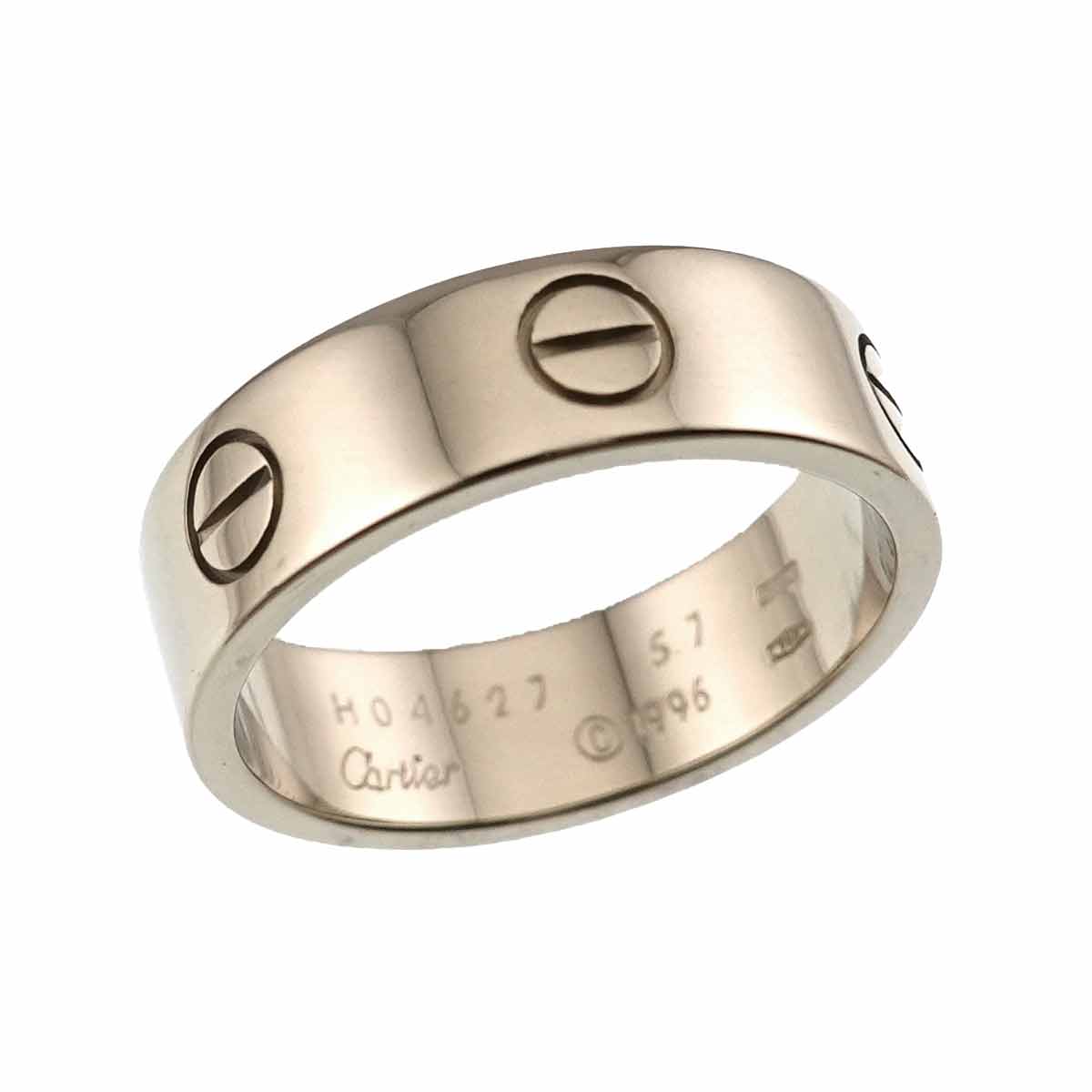 Love Ring 18K White Gold 750 size57 7.5(US)