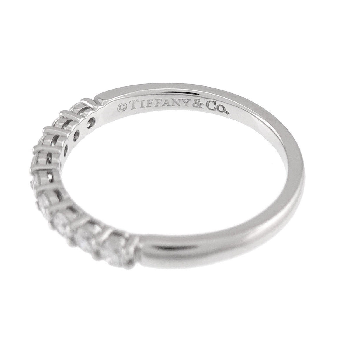 Half Diamond Ring Platinum size4.75-5(US)