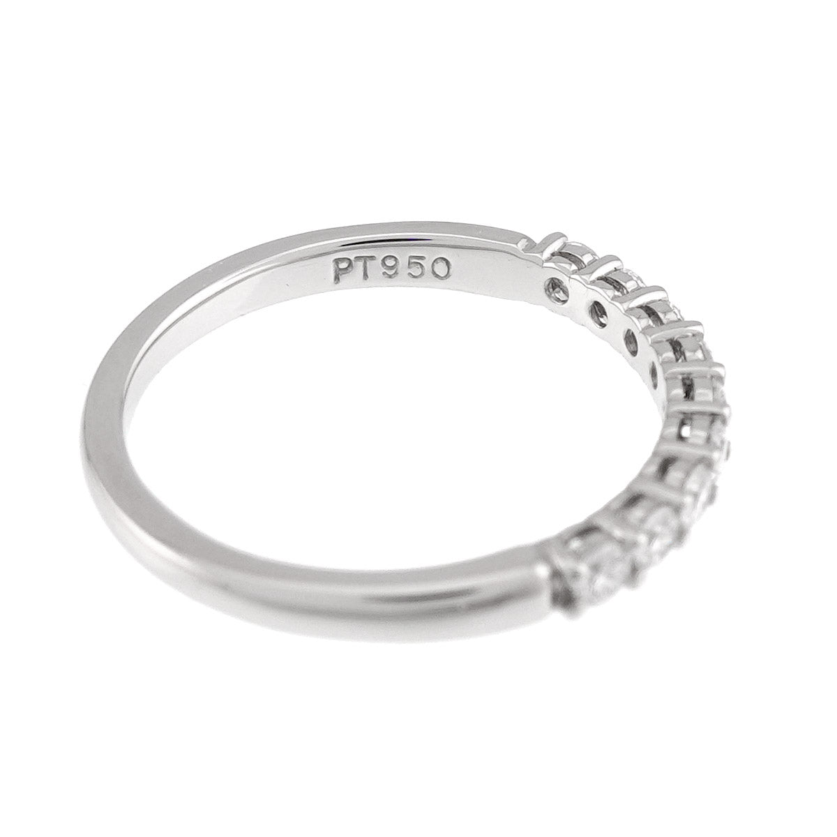 Half Diamond Ring Platinum size4.75-5(US)
