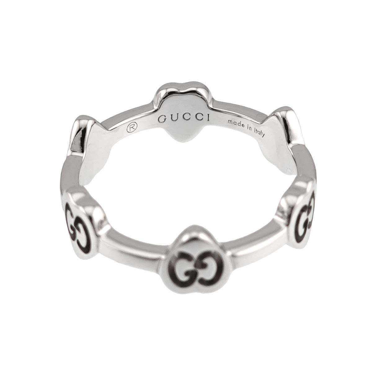 Icon Heart Ring 18K WG White Gold 750 Size7 4(US)
