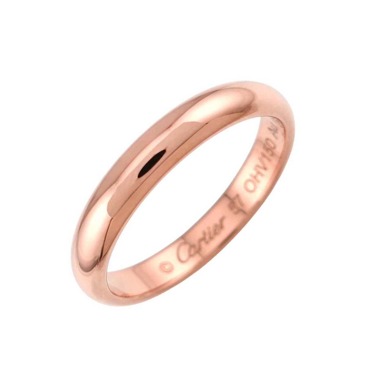 Classic Ring 18K Pink Gold 750 Size57 7.5-7.75(US)