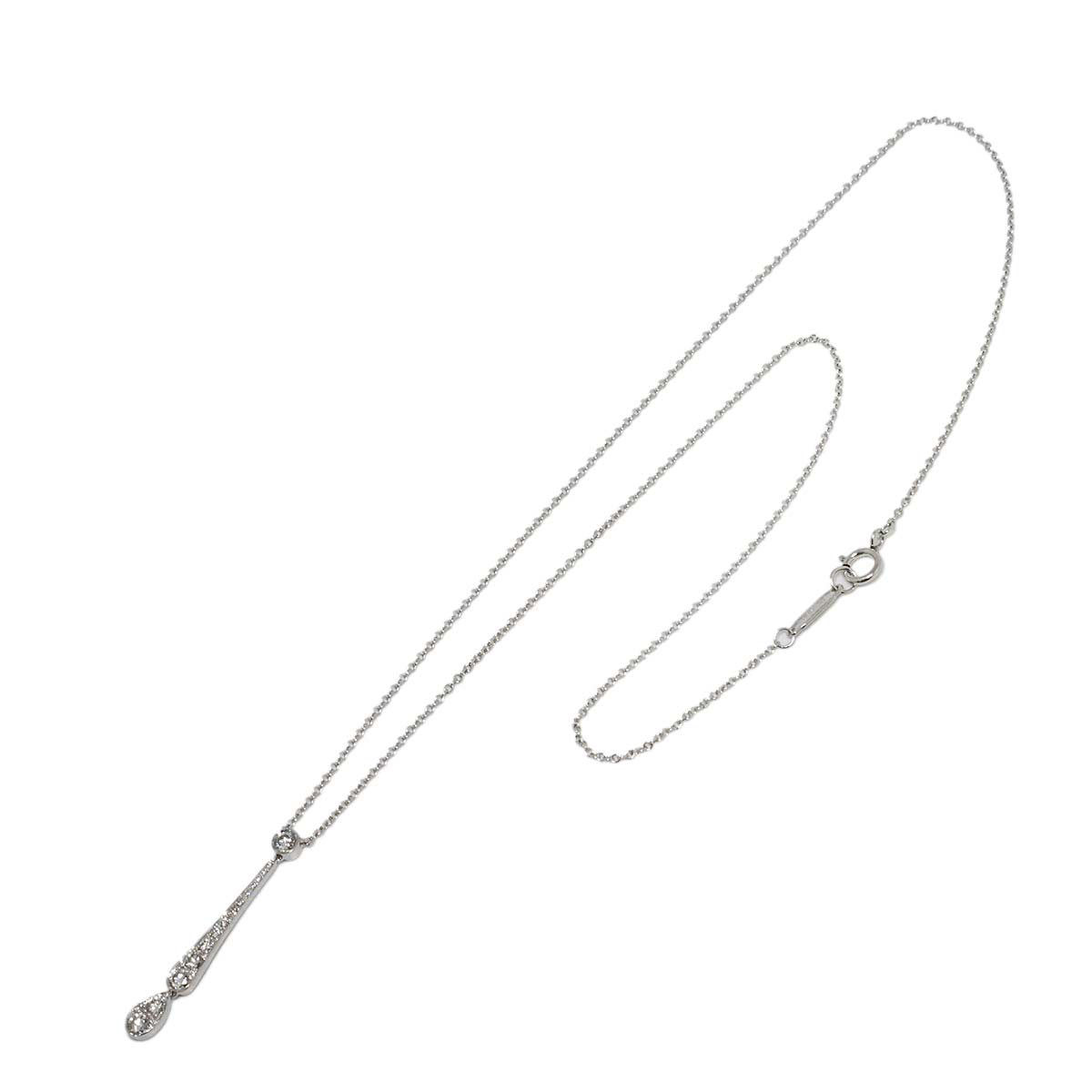 Jazz Drop Diamond Necklace Pt Platinum