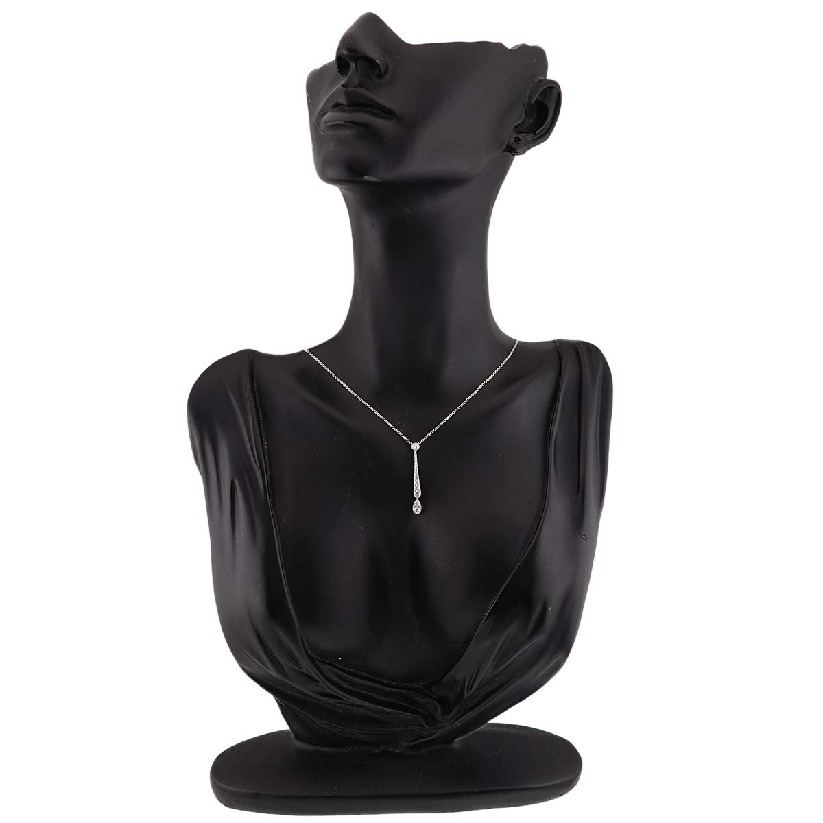 Jazz Drop Diamond Necklace Pt Platinum