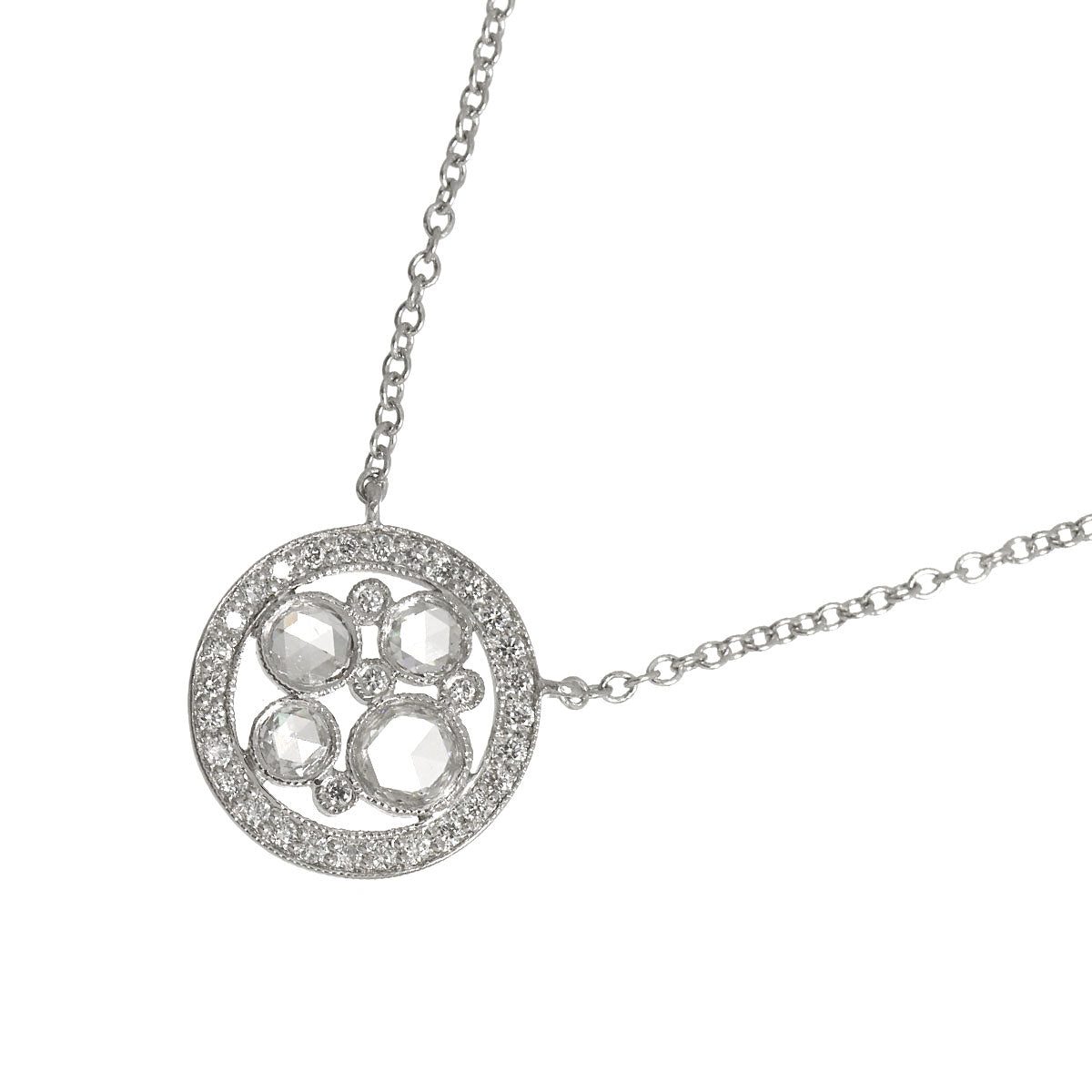 Cobblestone Diamond Necklace Platinum