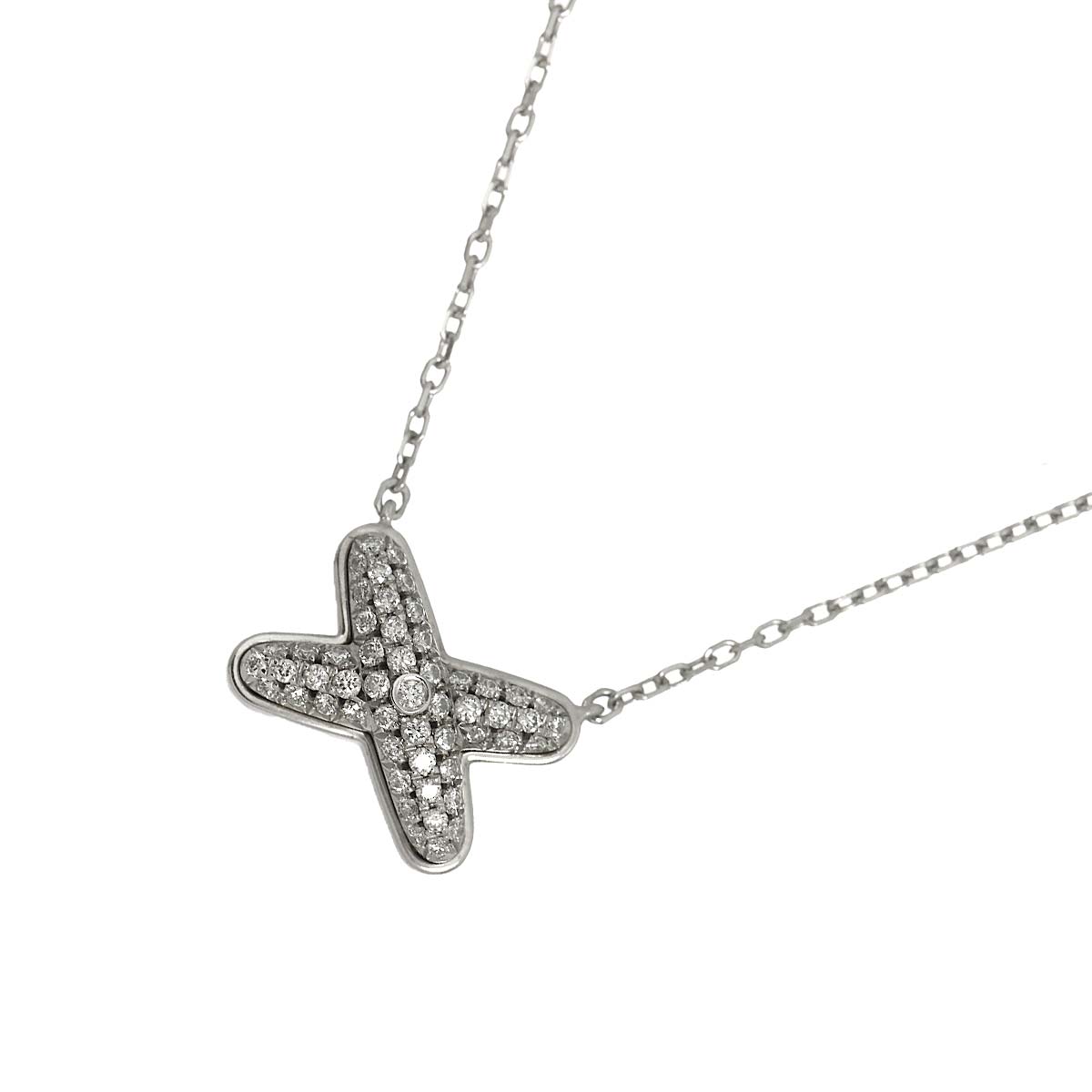 Liens Diamond Necklace 18K WG White Gold 750
