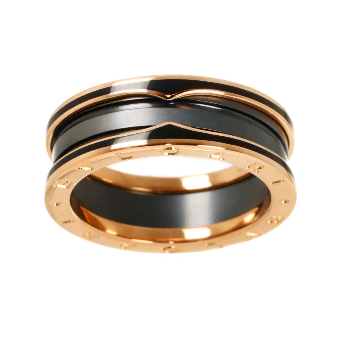B-ZERO1 2band Ring Ceramic 18K PG 750 Size65 10.5-10.75(US)