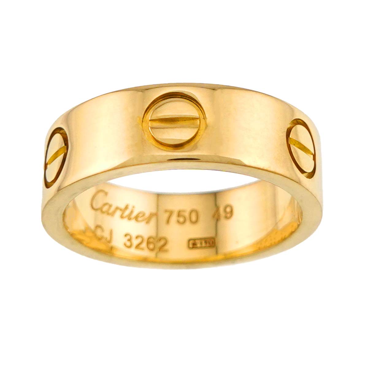 Love Ring 18K Yellow Gold 750 size49 4.5(US)
