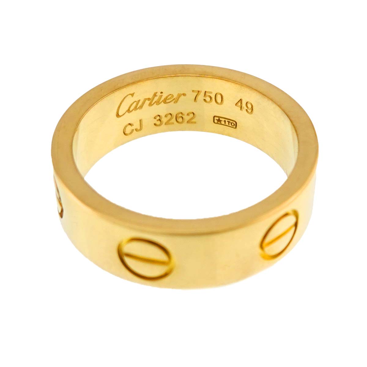 Love Ring 18K Yellow Gold 750 size49 4.5(US)