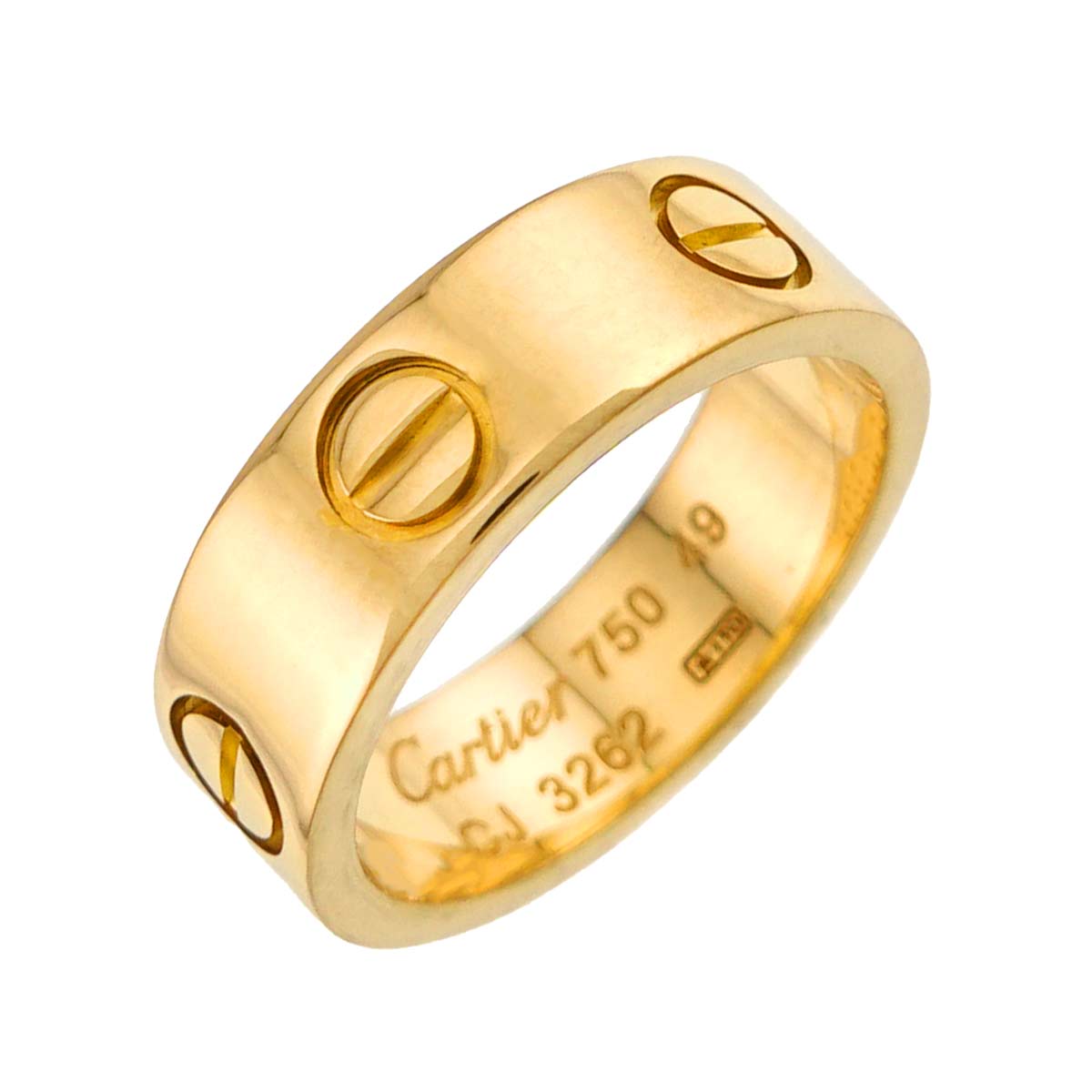 Love Ring 18K Yellow Gold 750 size49 4.5(US)