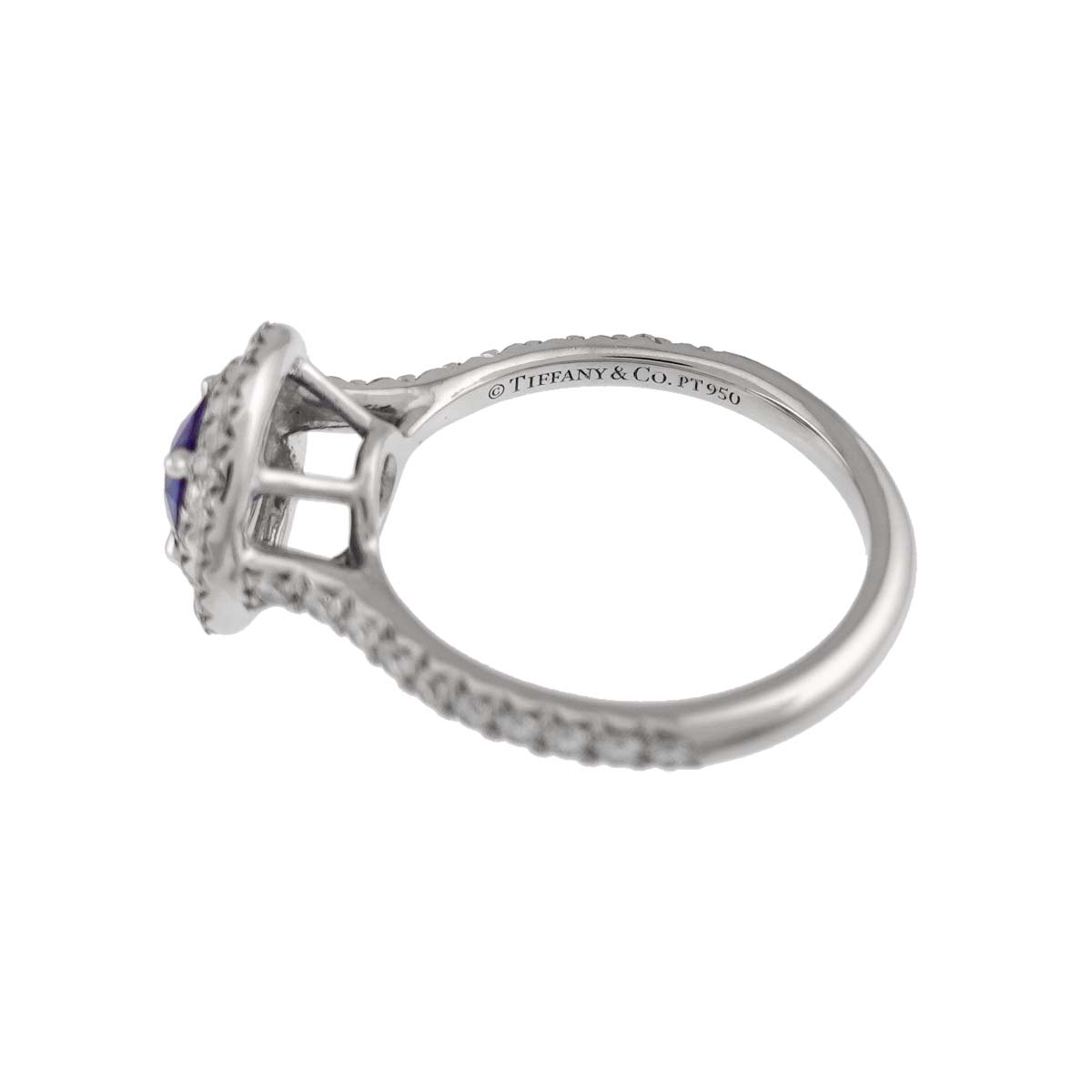 Sapphire Diamond Ring Platinum Size5-5.25(US)