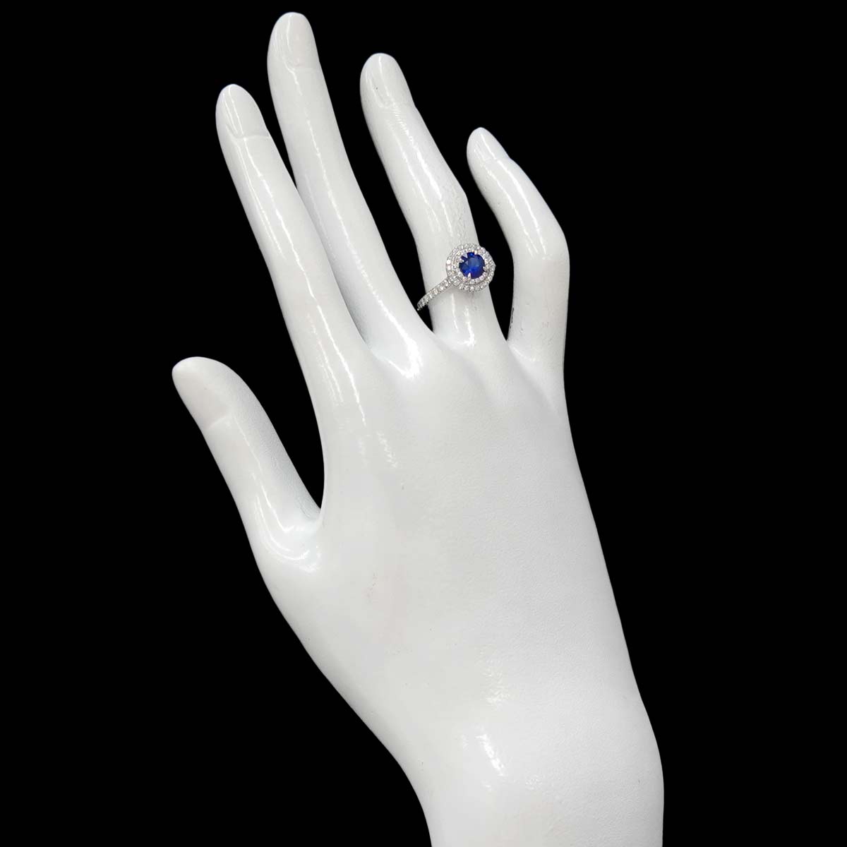 Sapphire Diamond Ring Platinum Size5-5.25(US)