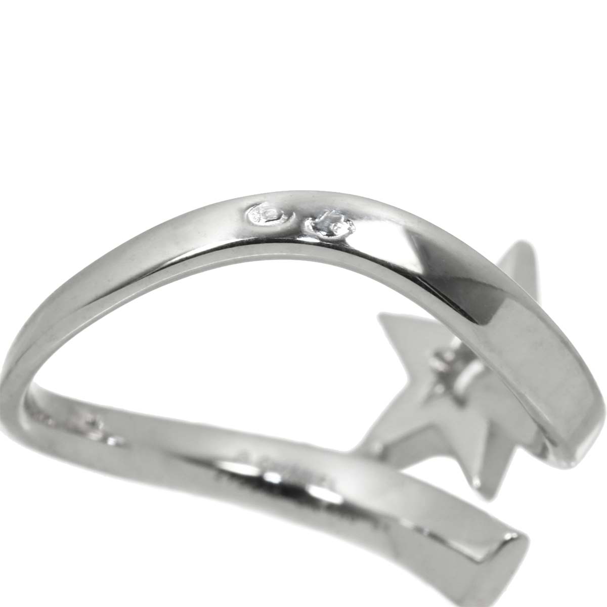 Comet Diamond Ring 18K White Gold 750 size51 5.5-5.75(US)