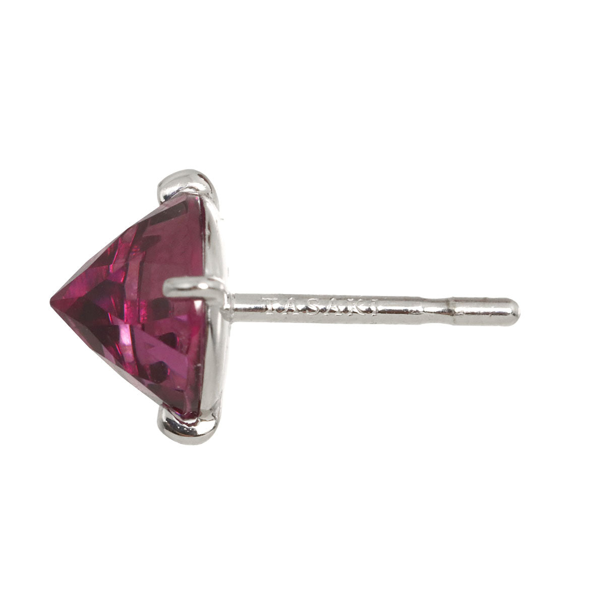 South Sea pearl 9.3mm Garnet Earrings Pierced 18K WG 750