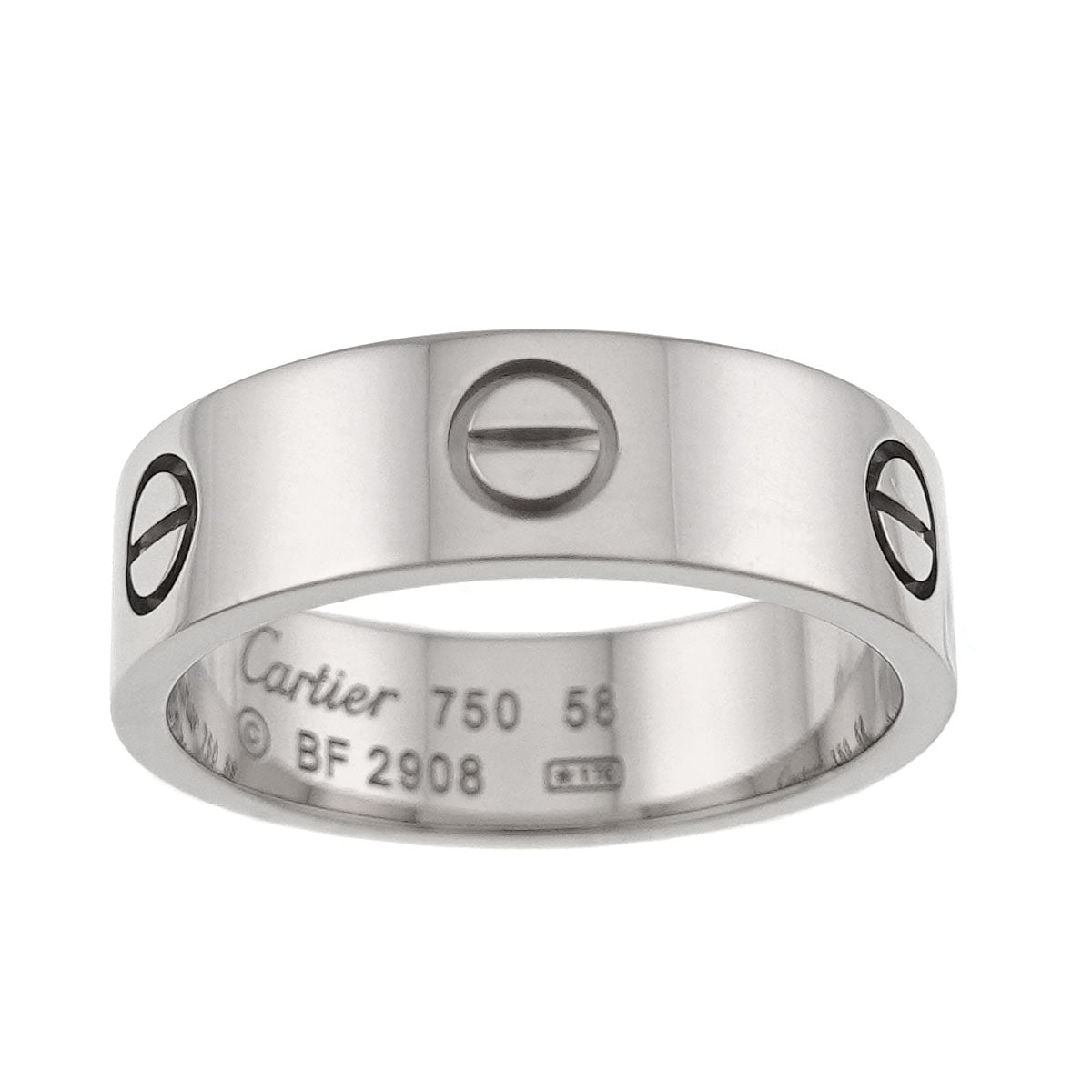 Love Ring 18K White Gold 750 size58 7.75-8(US)