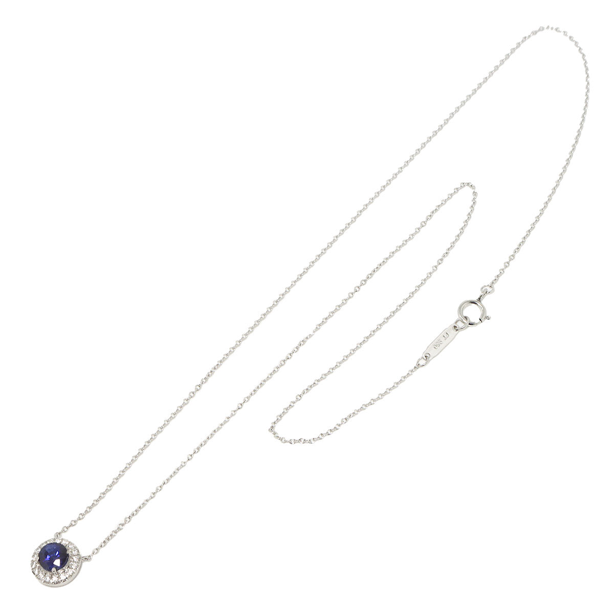 Soleste Sapphire Diamond Necklace Platinum