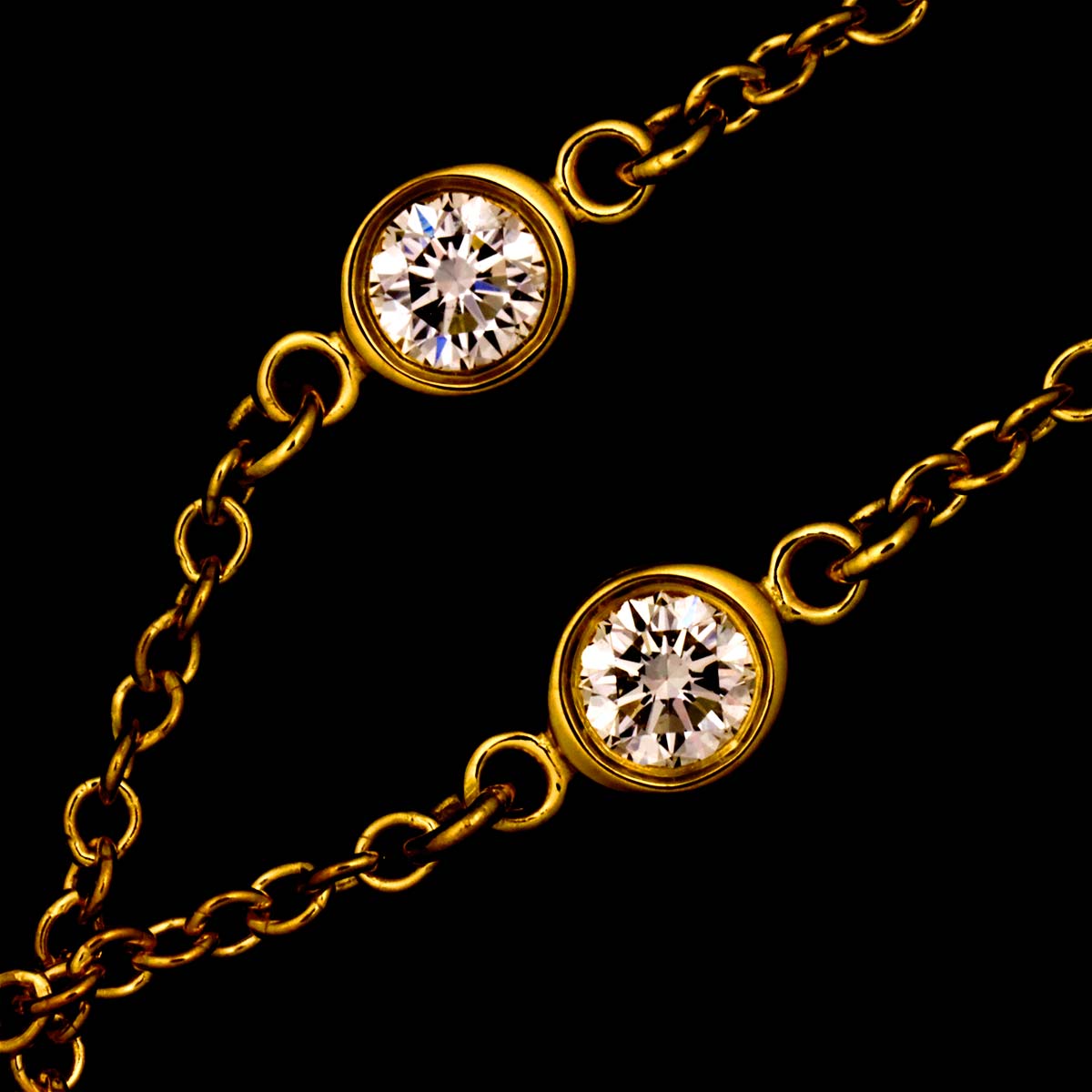 By The Yard Diamond 3P Bracelet 18K Yellow Gold 750