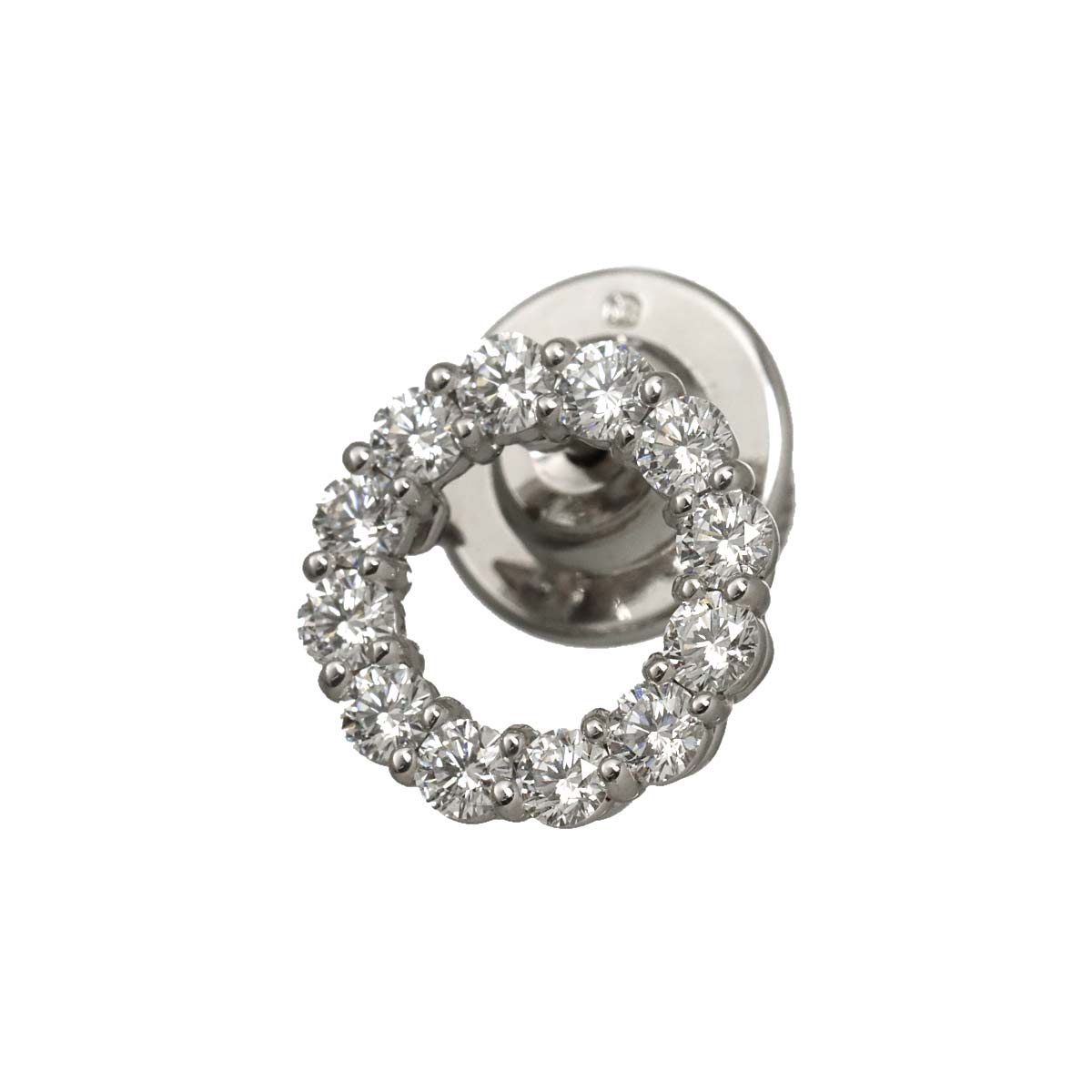 Diamond 0.72ct Brooch 18K White Gold 750