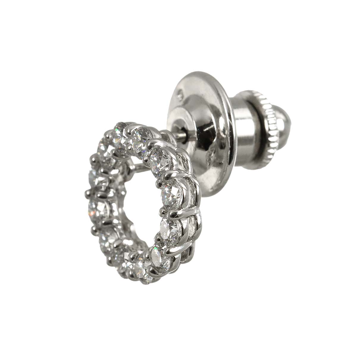 Diamond 0.72ct Brooch 18K White Gold 750