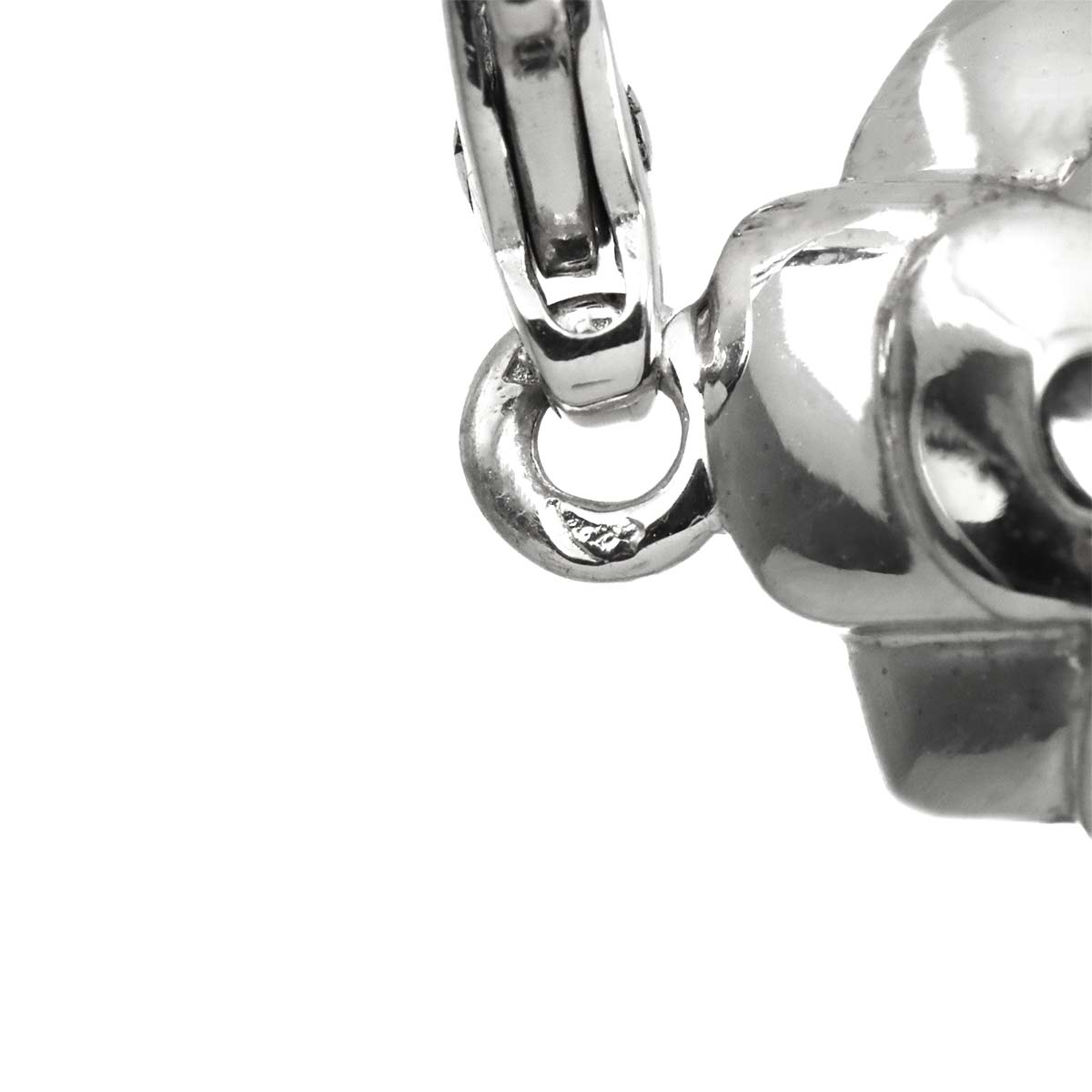 Camellia Pendant Top Charm 18K WG 750