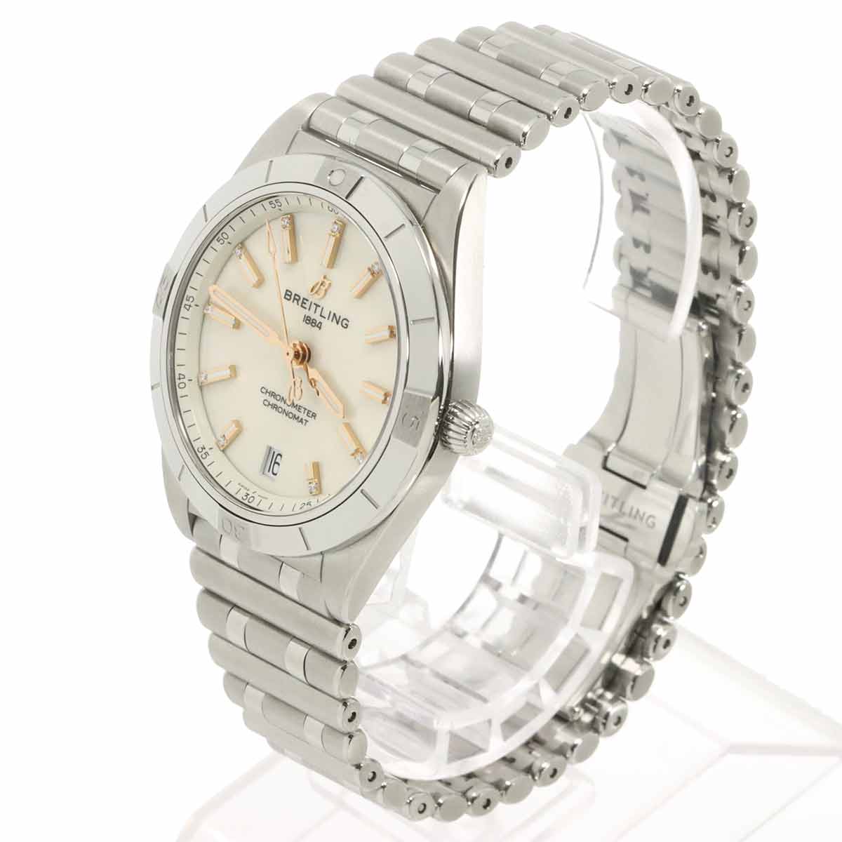 Chronomat Automatic 36 A10380 11P Diamond Silver Dial Ladies