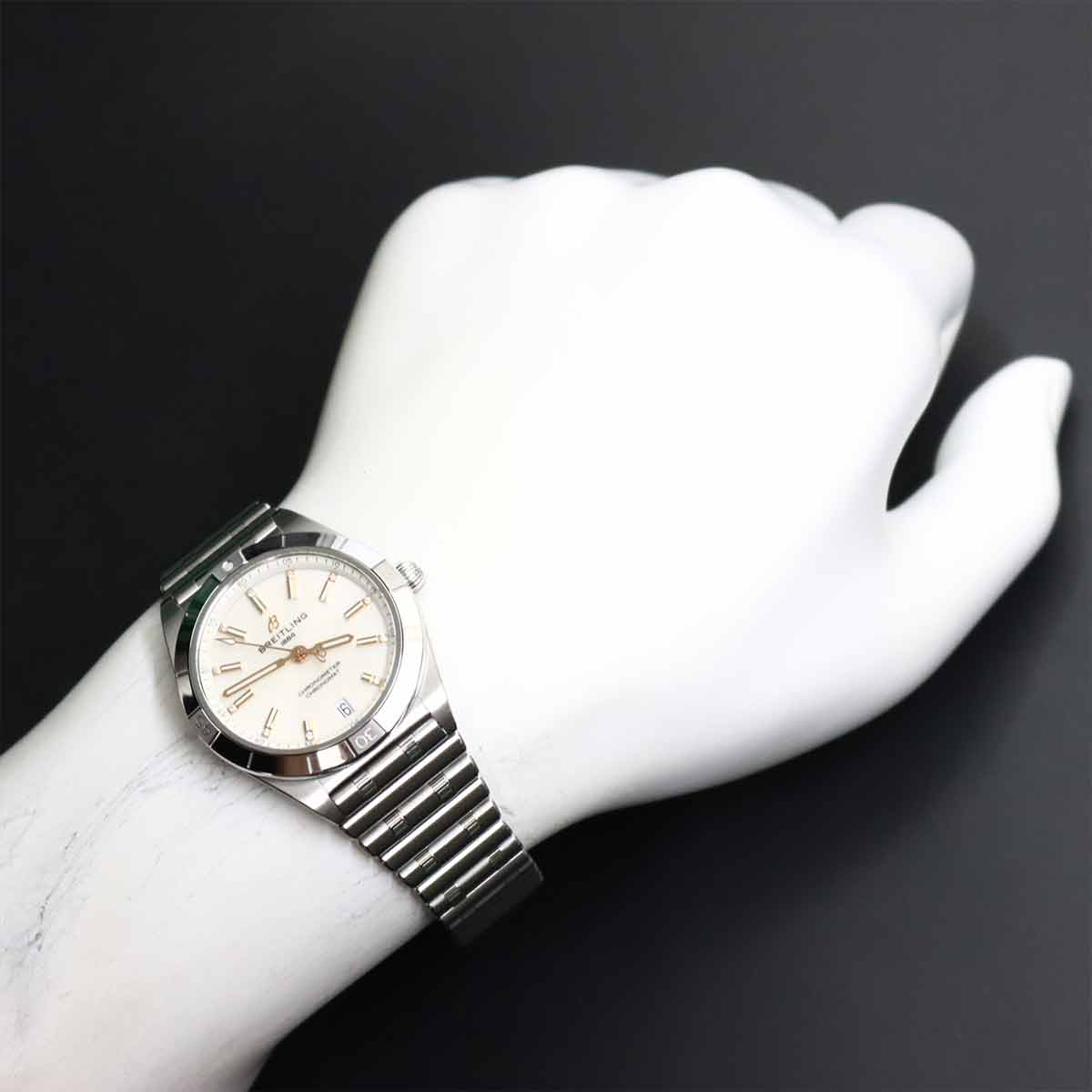 Chronomat Automatic 36 A10380 11P Diamond Silver Dial Ladies