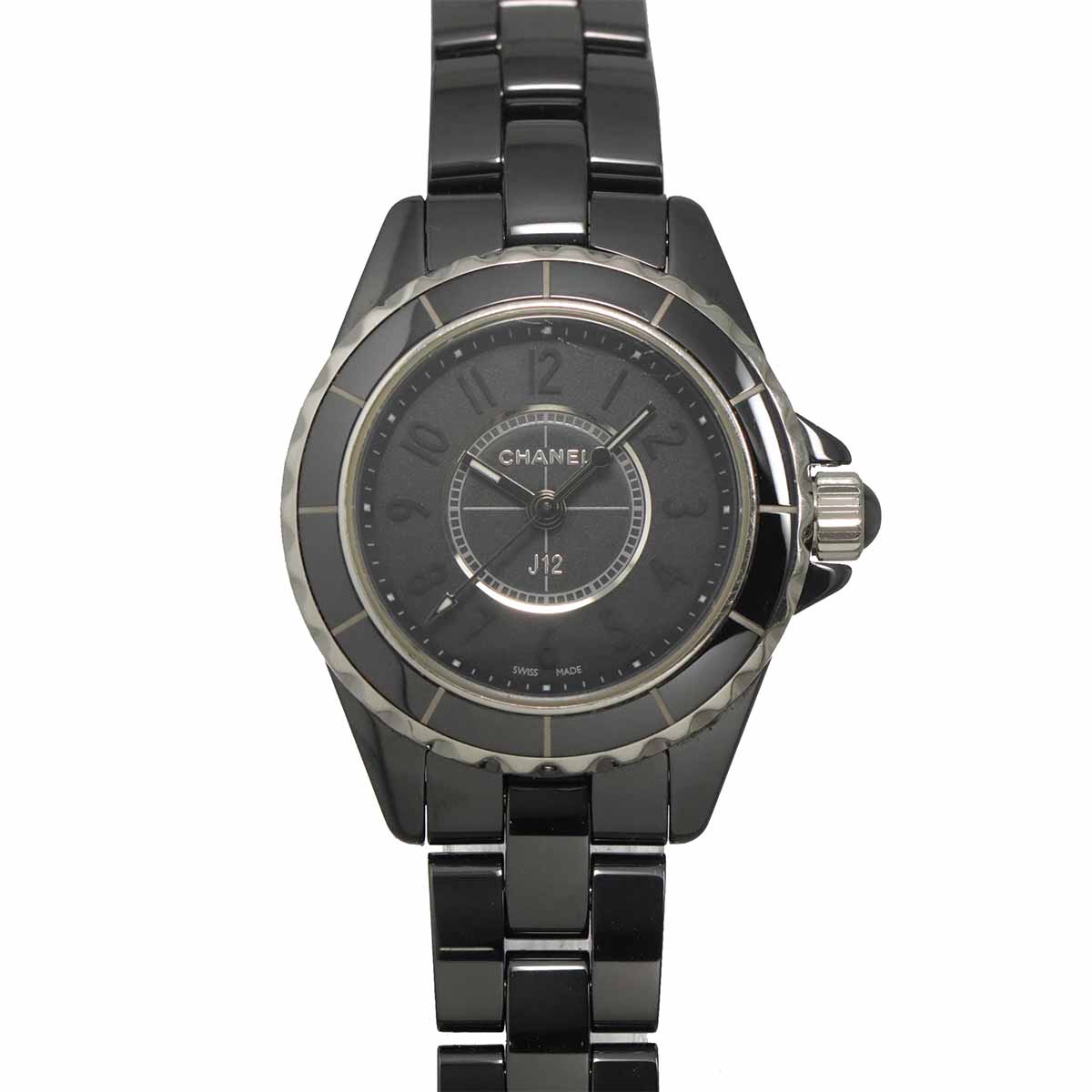 J12 Intense Black 29mm H4196 Quartz Ceramic Black Dial Ladies