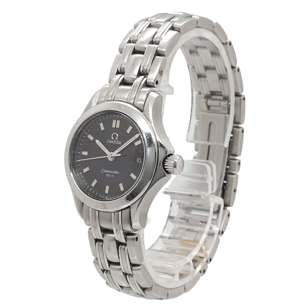 Seamaster 120 2581 52 Date Quartz Black Dial Ladies Wrist Watch