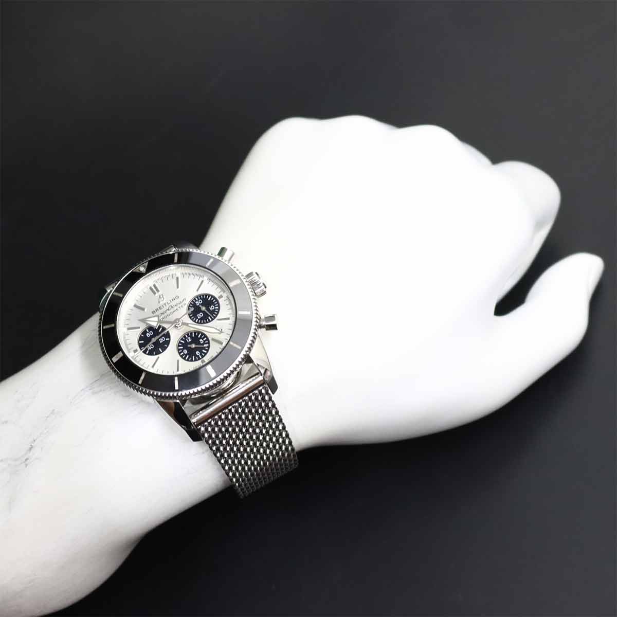 Super Ocean Heritage B01 Chronograph AB0162 Blue Dial Mens