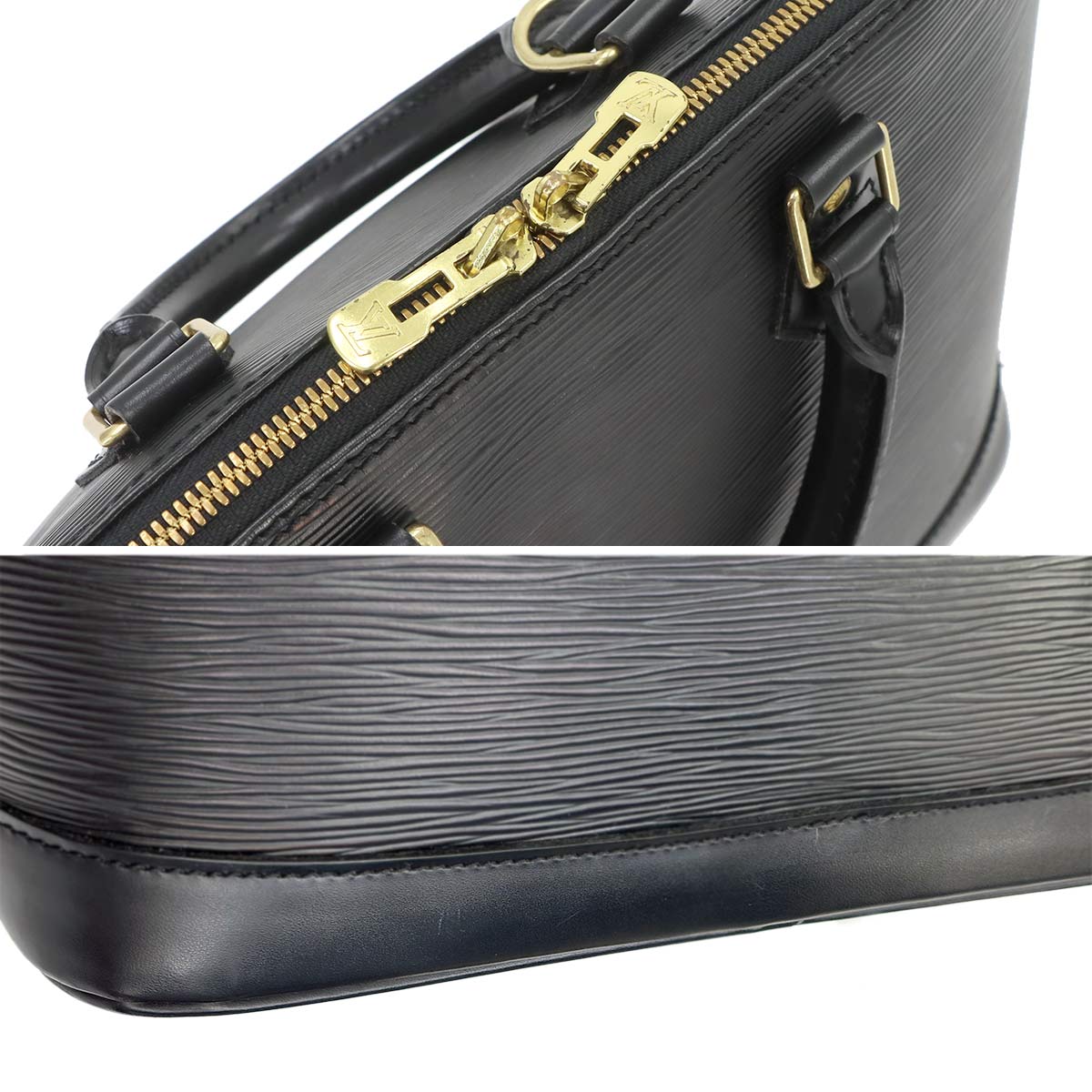 Epi Alma PM Hand Bag Leather Noir Black M52142 Purse