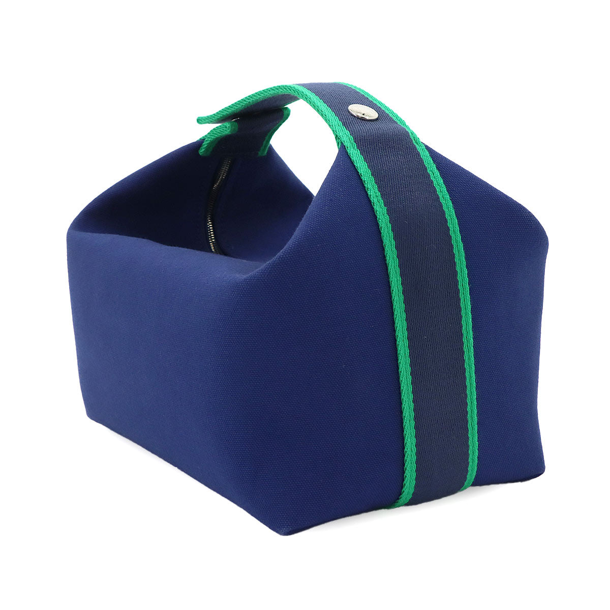 Bride a Brac GM Hand Bag Toile H Blue Marine Green Pouch
