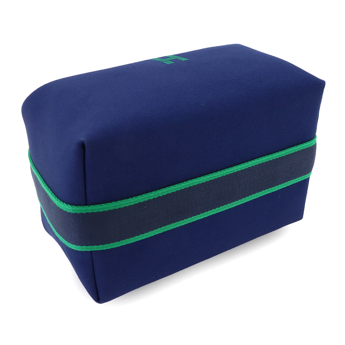 Bride a Brac GM Hand Bag Toile H Blue Marine Green Pouch