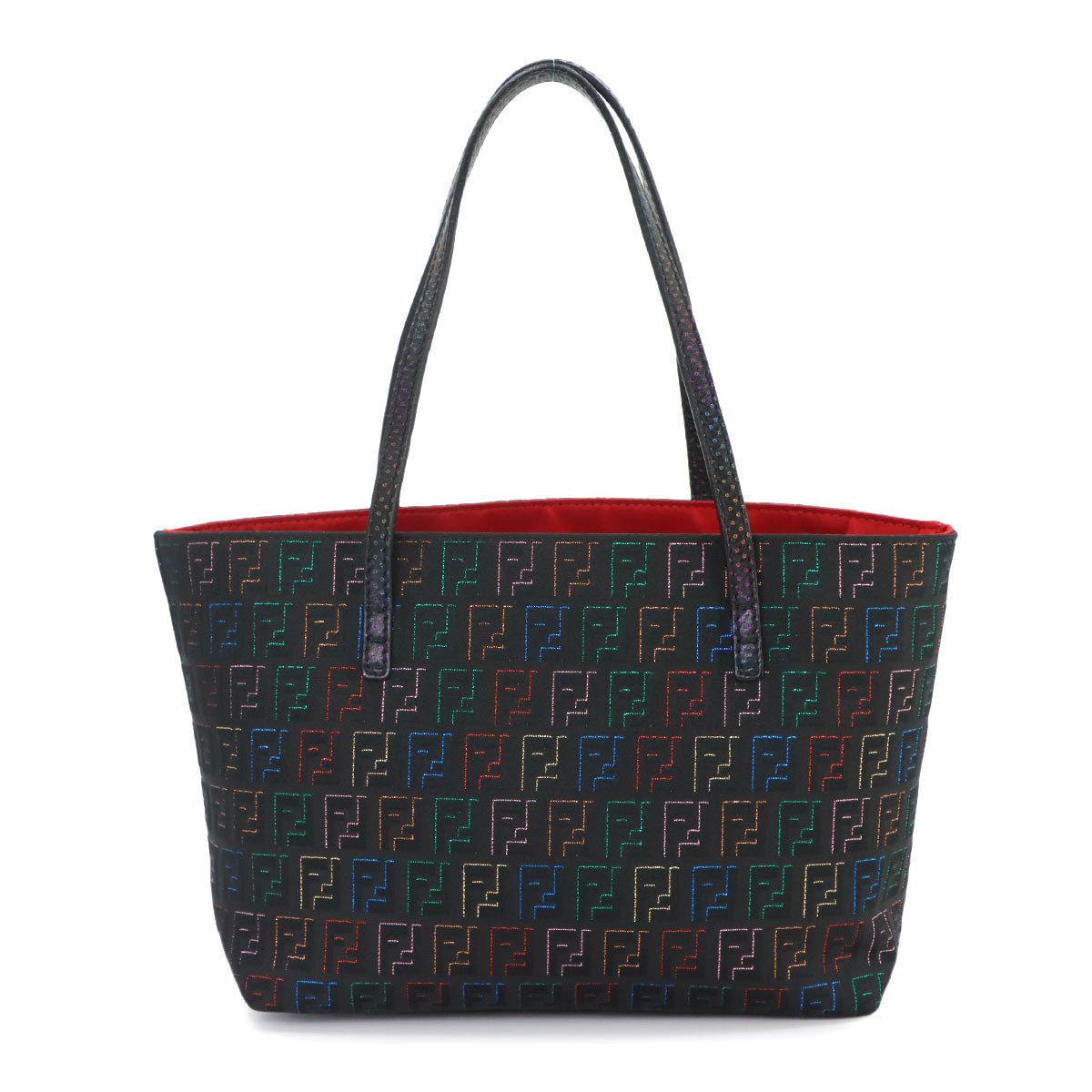 Zucchino Hand Bag Canvas Leather Black 8BH099